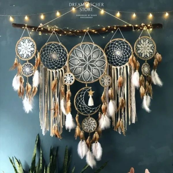 Lunar Boho Dreamcatcher Wall Set